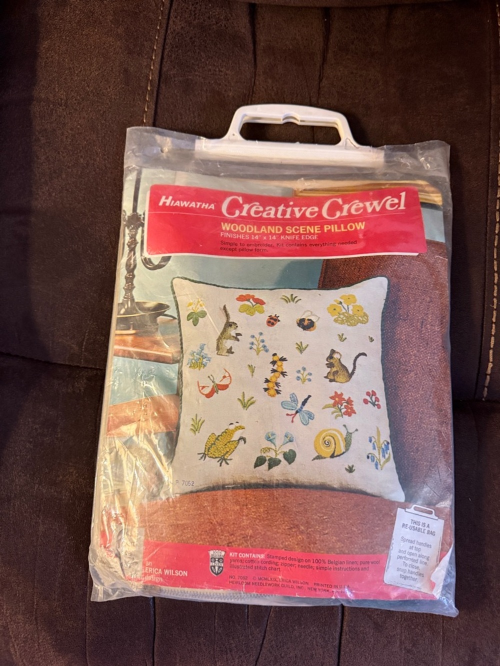 Vintage Erica Woodland Critters Crewel Embroidery Kit with Bunnies and More
